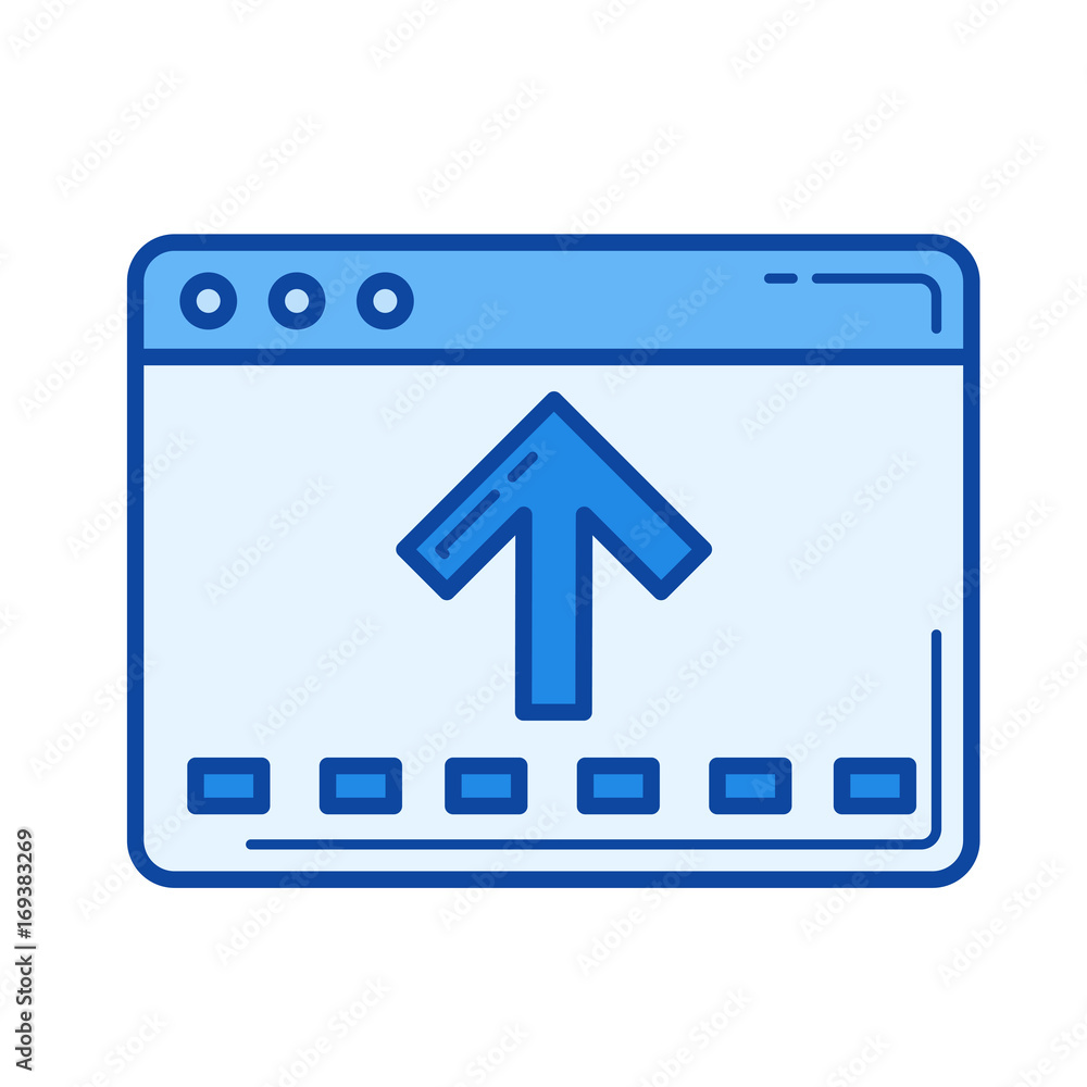 Poster file moving vector line icon isolated on white background. file moving line icon for infographic, we