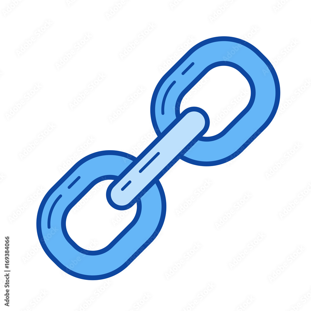 Poster hyperlink vector line icon isolated on white background. hyperlink line icon for infographic, websit
