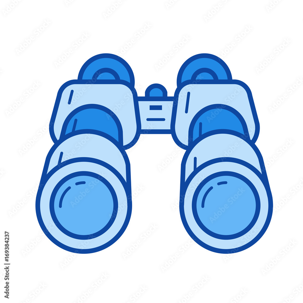 Poster binoculars vector line icon isolated on white background. binoculars line icon for infographic, webs