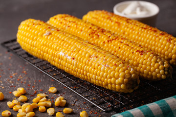 Corn cooked with spices