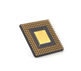 computer processor on white background