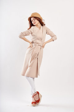 Beautiful woman in full growth, fashion, style, beauty