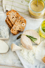 Assorted Cheese Plate with vegetables