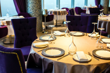 set in restaurant