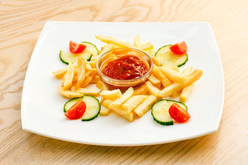 French Fries with ketchup