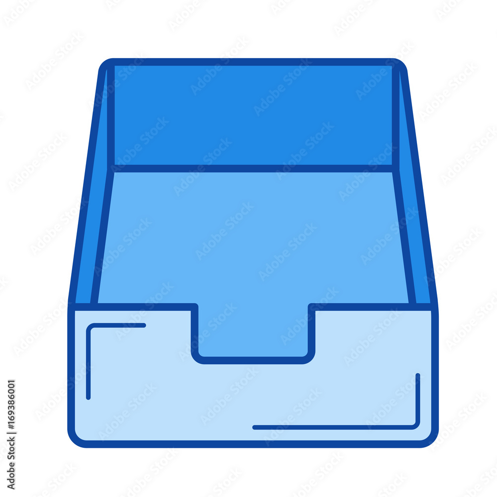 Poster inbox vector line icon isolated on white background. inbox line icon for infographic, website or app