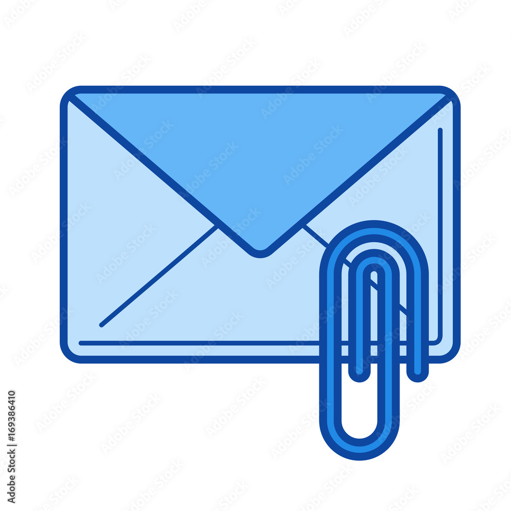 Poster read email vector line icon isolated on white background. read email line icon for infographic, webs