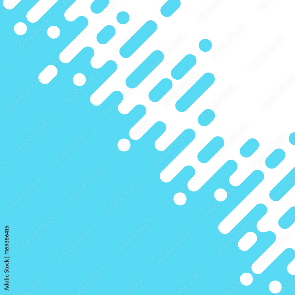 Aufkleber abstract blue rounded lines dialognal halftone transition vector background