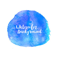 Watercolor vector background with lettering