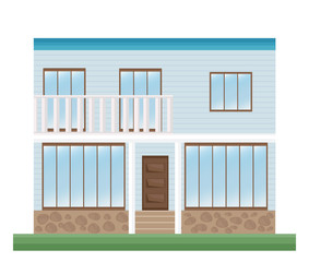 Modern architecture facade building vector illustrations