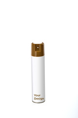 Air Freshener perfume can mockup on white background 