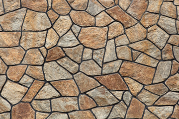 Modern stone masonry.