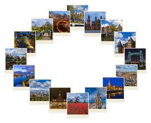 Frame made of Netherlands travel images (my photos)