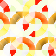 Obraz premium Colorful rings on grey background, modern geometric pattern design