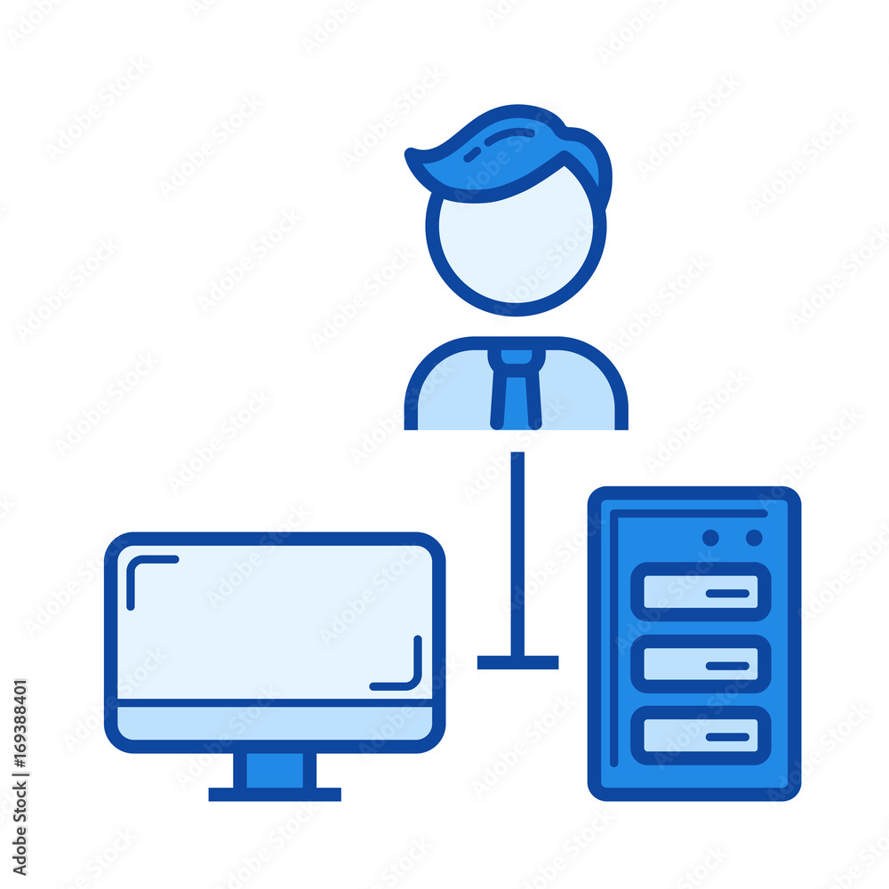 Aufkleber social networking vector line icon isolated on white background. social networking line icon for inf