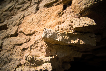 Part of an ancient medieval limestone fortress
