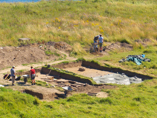 Archäologen bei der Arbeit am Kap Arkona