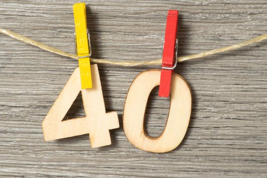 Eine Dekoration zum 40 Geburtstag
