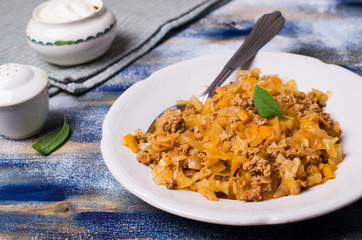 Stewed vegetables with sauce