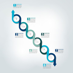  Infographic timeline report, template, chart, scheme. Vector.