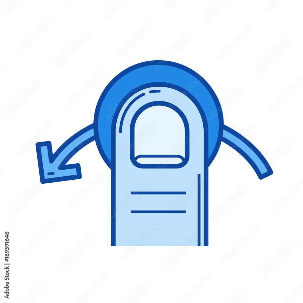 Poster quick swipe left vector line icon isolated on white background. quick swipe left line icon for infog