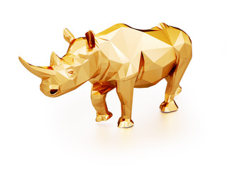 3D illustration of rhinoceros