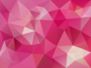 vector abstract irregular polygon background with a triangle pattern in hot pink and magenta color