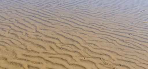 Close Up of sea beach sand in sea bottom