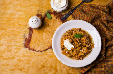 Stewed vegetables with sauce