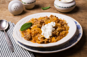 Stewed vegetables with sauce