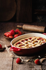 Traditional strawberry pie