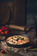 Traditional berry pie
