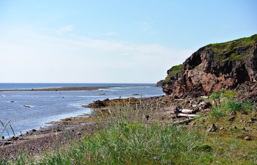 Kola Peninsula, White Sea, Tersky coast. Exhausted amethyst deposit