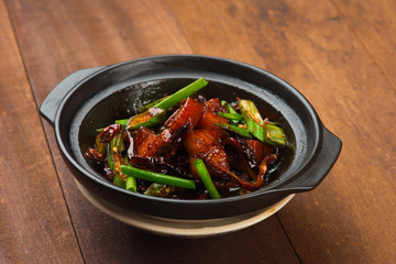 dry chilli ba kut teh , malaysian pork stew