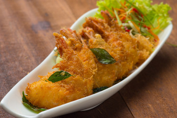 fried asian style butter prawn