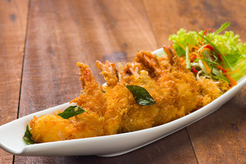 fried asian style butter prawn