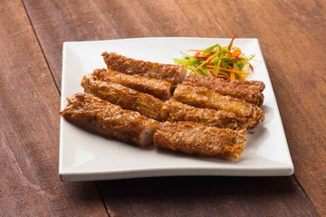 penang loh bak , spicy pork rolls