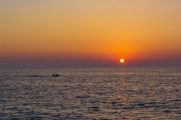 Sunset over Mylos beach - Lefkada island, Greece
