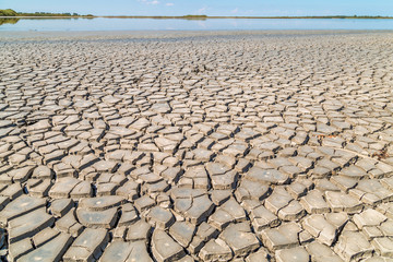 cracked clay soil beach