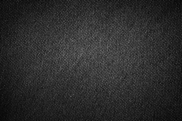 Simple black background sackcloth fabric texture with gray gradient light abstract for product or text backdrop design