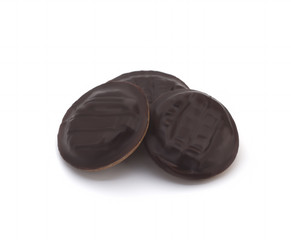 chocolate chip cookie isolated on white background