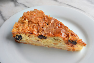 tarte poire chocolat part