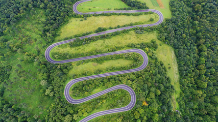 Road seen from the air