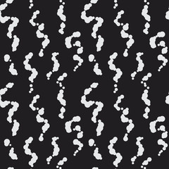 Seamless pattern with dots and squiggles. Simple decorative vector background or doodle texture for print, textile, wallpaper, home decor, wrapping or web.