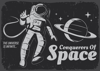 Vector astronaut Illustration.