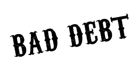 Bad Debt rubber stamp. Grunge design with dust scratches. Effects can be easily removed for a clean, crisp look. Color is easily changed.