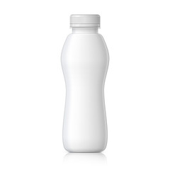 Realistic plastic bottle for yogurt
