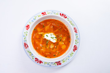 vegetable soup with sour cream