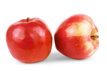 Fresh red apple isolated on white.