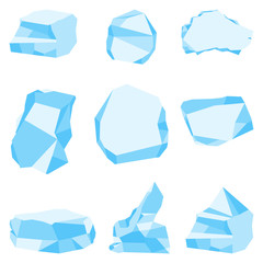 Naklejka premium ice blocks icons